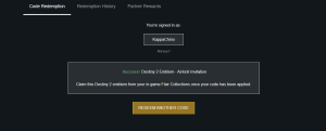 destiny 2 redeem codes for weapons