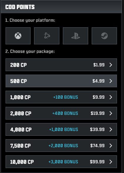 Buy CoD Points – Best Prices, Cheap Deals and Sale Offers Online ...