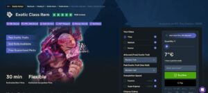 how to get exotic class item d2