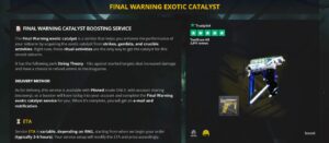 final warning catalyst how to get