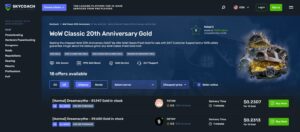 wow classic 20th anniversary buy gold